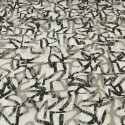 Tissu dentelle imprimé noir/blanc