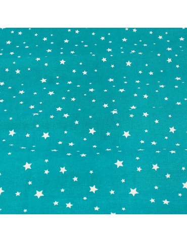 Tissu Cretonne imprimé étoiles bleu