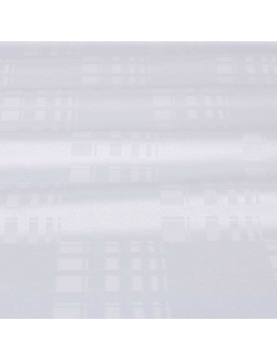Tissu damassé antitaches blanc