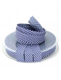 Biais vichy tissé 20 mm bleu Biais vichy tissé 20 mm bleu