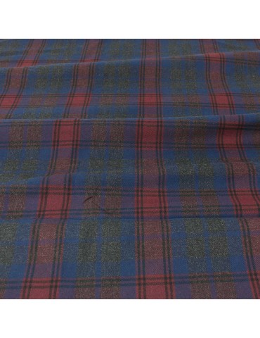 Coupon habillement carreaux bleu/rouge 300 x 140 cm