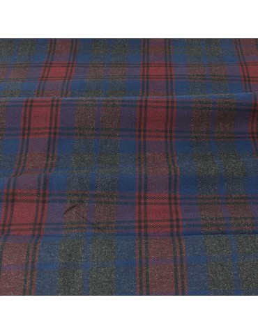 Coupon habillement carreaux bleu/rouge 300 x 140 cm