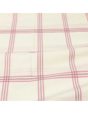 Coupon habillement quadrillage rose/blanc 300 x 140 cm
