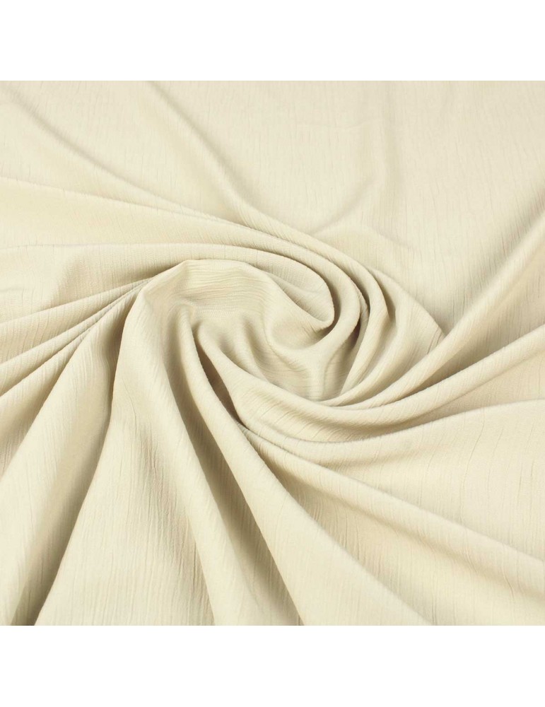 Tissu crêpe uni beige