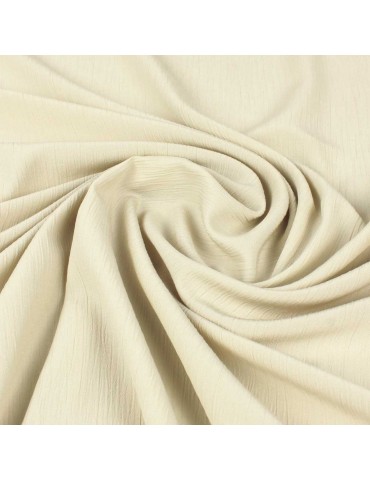 Tissu crêpe uni beige