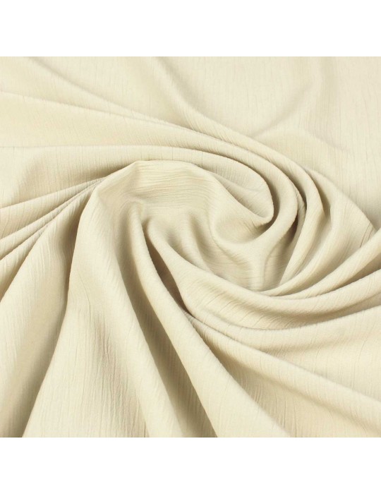 Tissu crêpe uni beige