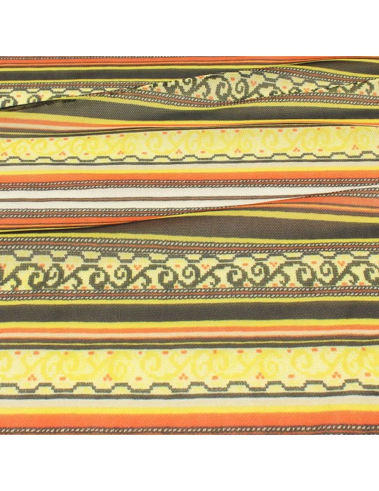 Tissu maille imprimé rayures multicolore