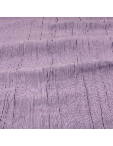Tissu velours uni froissé violet