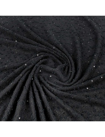Coupon jersey sequin noir 200 x 130 cm