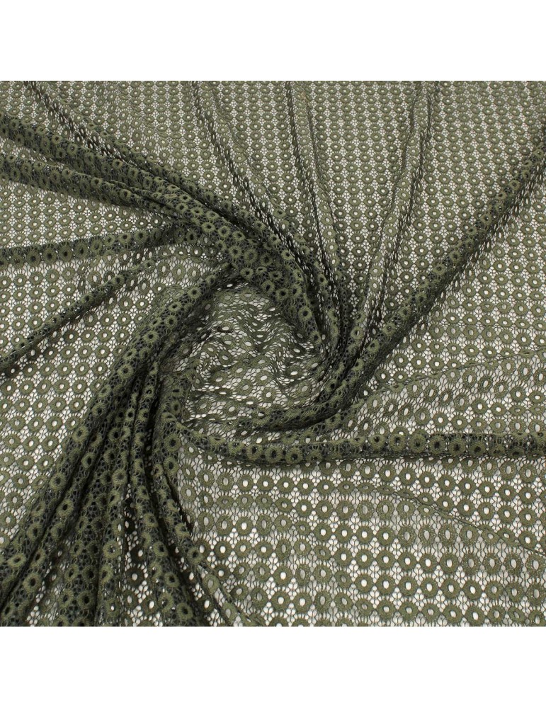 Coupon dentelle ovale vert 300 x 140 cm Coupon dentelle ovale vert 300 x 140 cm