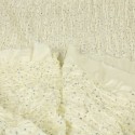 Tissu taffetas paillettes ivoire Tissu taffetas paillettes ivoire