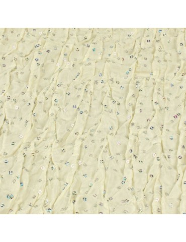 Tissu taffetas paillettes ivoire