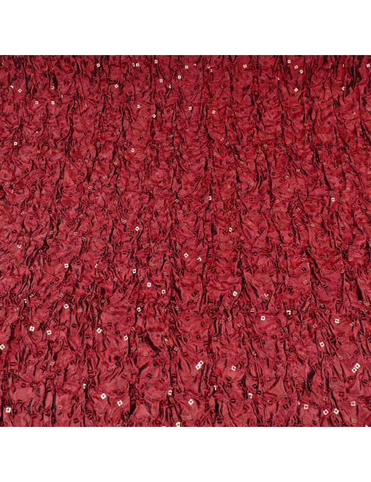 Tissu taffetas paillettes bordeaux