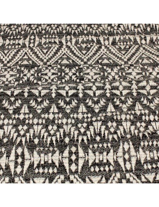 Tissu jersey imprimé géométrique noir/blanc