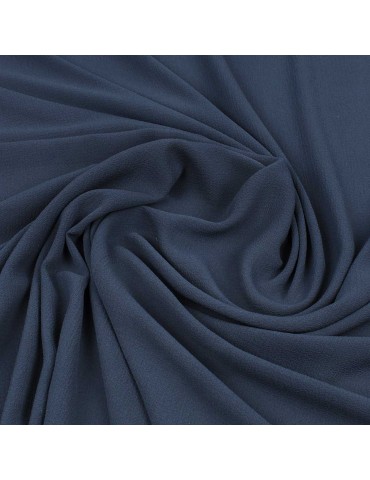 Tissu crêpe uni bleu marine