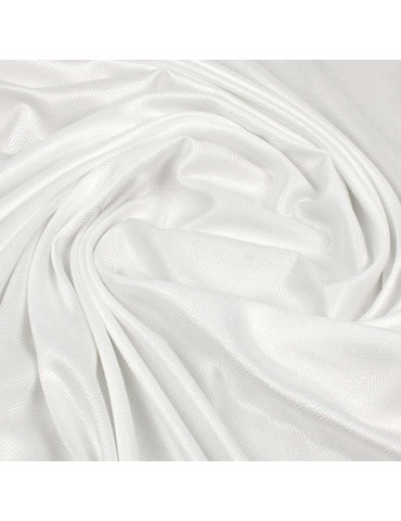 Tissu viscose uni chevron blanc