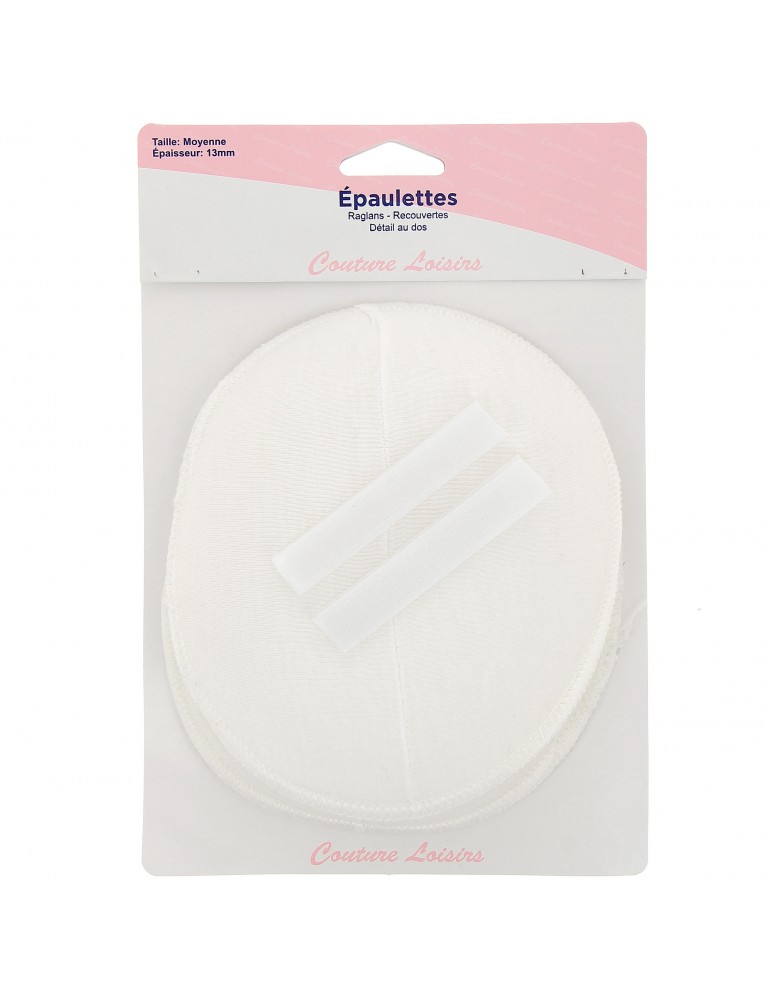 Epaulettes raglan taille moyenne blanc Epaulettes raglan taille moyenne blanc