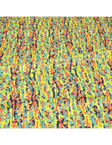 Coupon viscose imprimé multicolore 150 x 140 cm