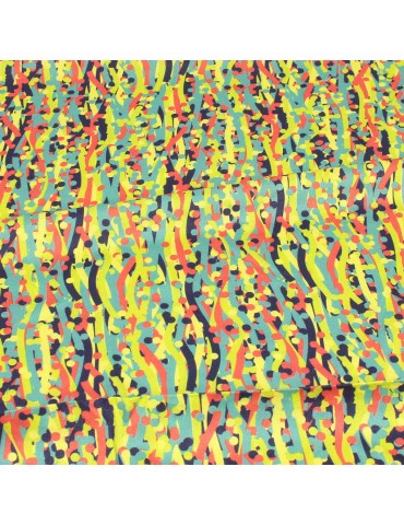 Coupon viscose imprimé multicolore 150 x 140 cm