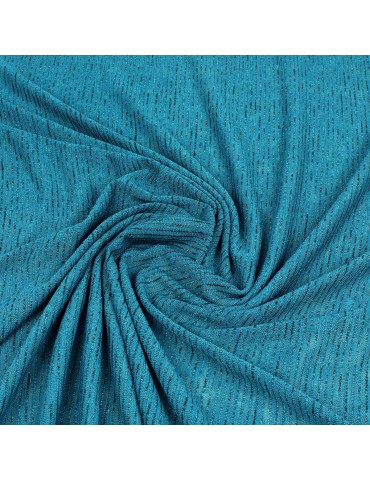 Coupon jersey rayures bleu canard 300 x 145 cm