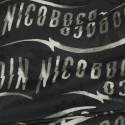 Coupon coton imprimé texte noir 50 x 145 cm