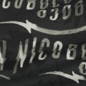 Coupon coton imprimé texte noir 50 x 145 cm