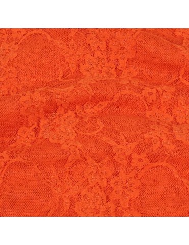Coupon dentelle floral orange 300 x 150 cm