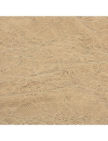 Coupon dentelle floral beige 300 x 150 cm
