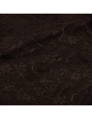 Coupon dentelle floral chocolat 300 x 150 cm