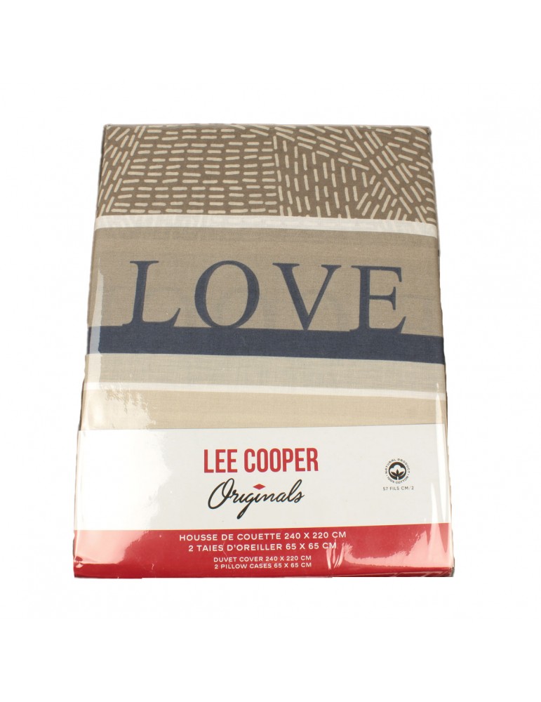 Parure de lit 2 pièces Lee Cooper - Love 240 x 220 cm Parure de lit 2 pièces Lee Cooper - Love 240 x 220 cm