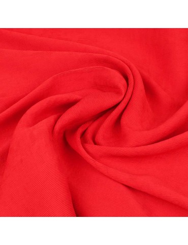 Tissu viscose/nylon plissé rouge