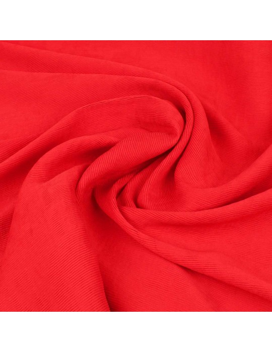Tissu viscose/nylon plissé rouge