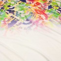 Tissu polyester imprimé multicolore