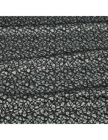 Tissu jersey brodé noir