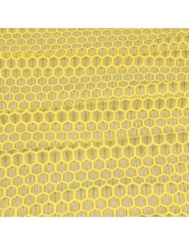 Tissu dentelle uni jaune