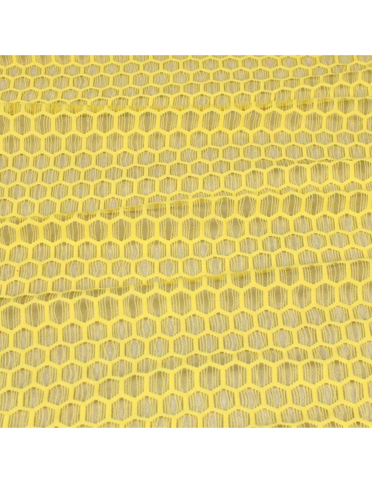 Tissu dentelle uni jaune