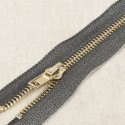 Fermeture métallisée non séparable 15 cm noir/lurex