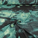 Tissu viscose imprimé tie-dye marine