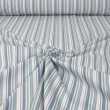 Tissu cretonne imprimé rayures bleu blanc Tissu cretonne imprimé rayures bleu blanc