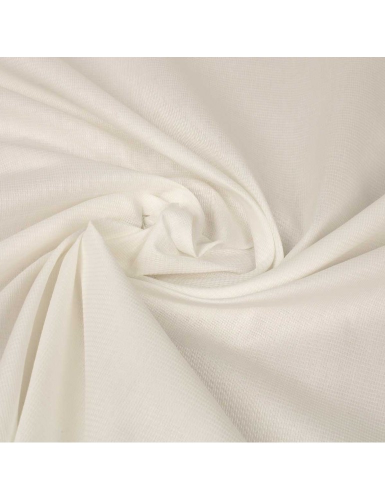 Tissu piqué uni blanc