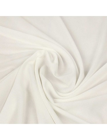 Tissu crêpe uni ivoire