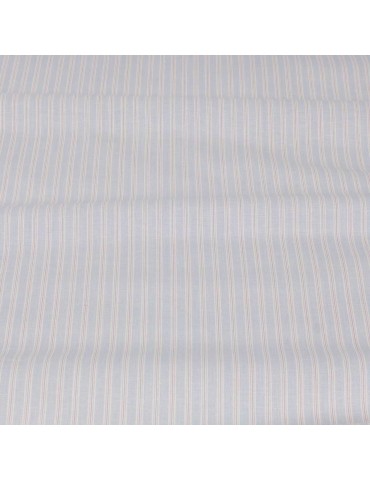 Tissu Cretonne rayure violet/bleu