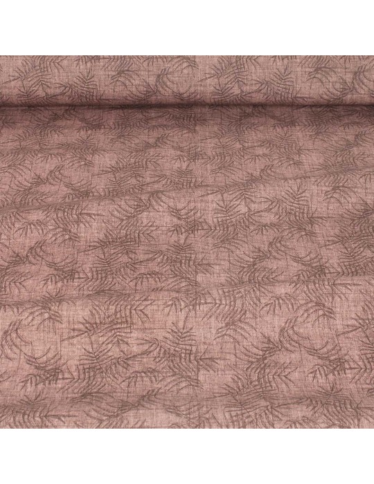 Tissu coton/élasthanne végétal vieux rose