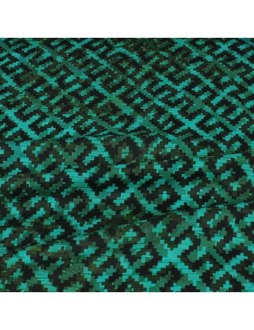 Tissu coton imprimé géométrique vert