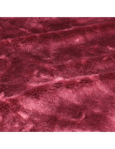 Fourrure synthétique bordeaux