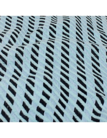 Coupon 100 % coton 300 x 150 cm bleu/noir