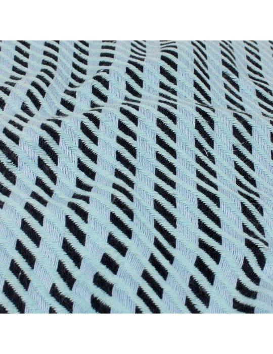 Coupon 100 % coton 300 x 150 cm bleu/noir