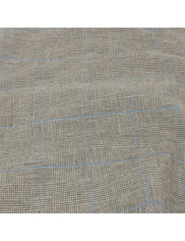 Coupon 100 % coton 300 x 150 cm bleu/gris