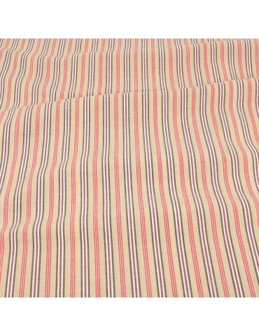Coupon 100 % coton 300 x 150 cm rayure beige