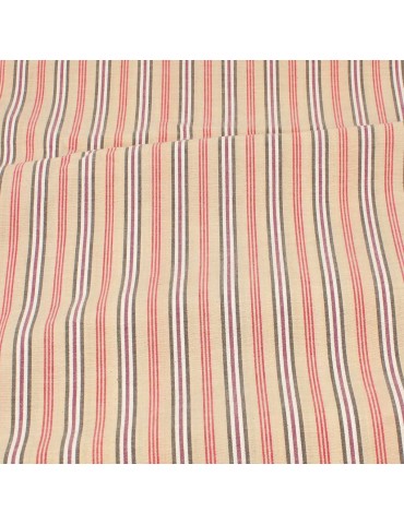 Coupon 100 % coton 300 x 150 cm rayure beige
